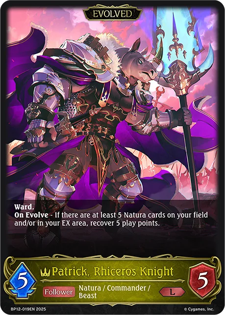Patrick, Rhiceros Knight