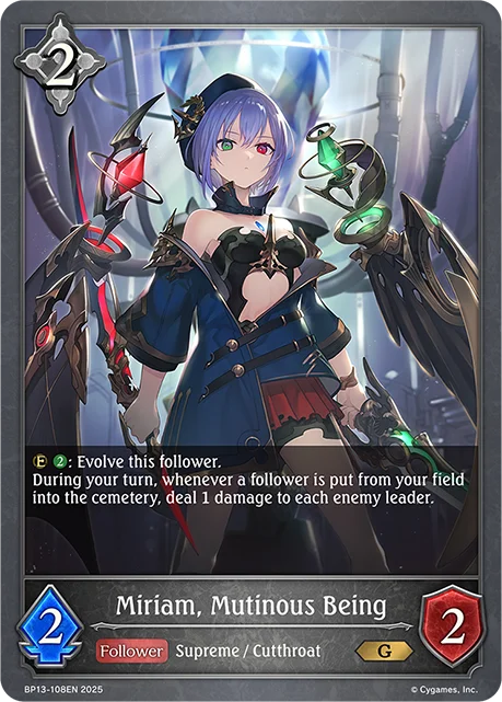 Miriam, Mutinous Being